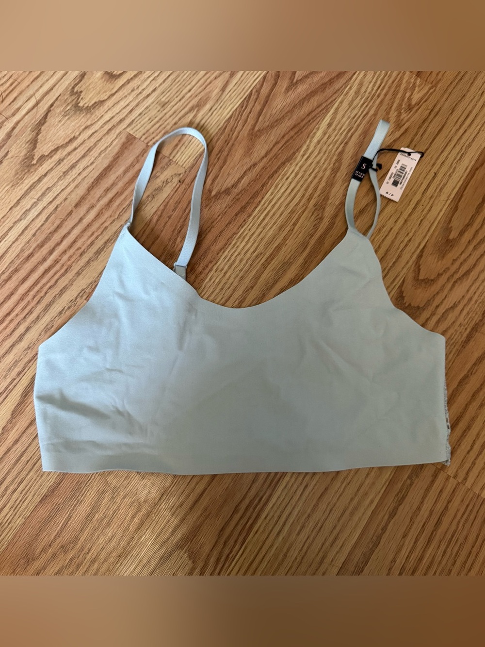 Victoria's Secret Pale Gray Seamless Bralette with Lace Back